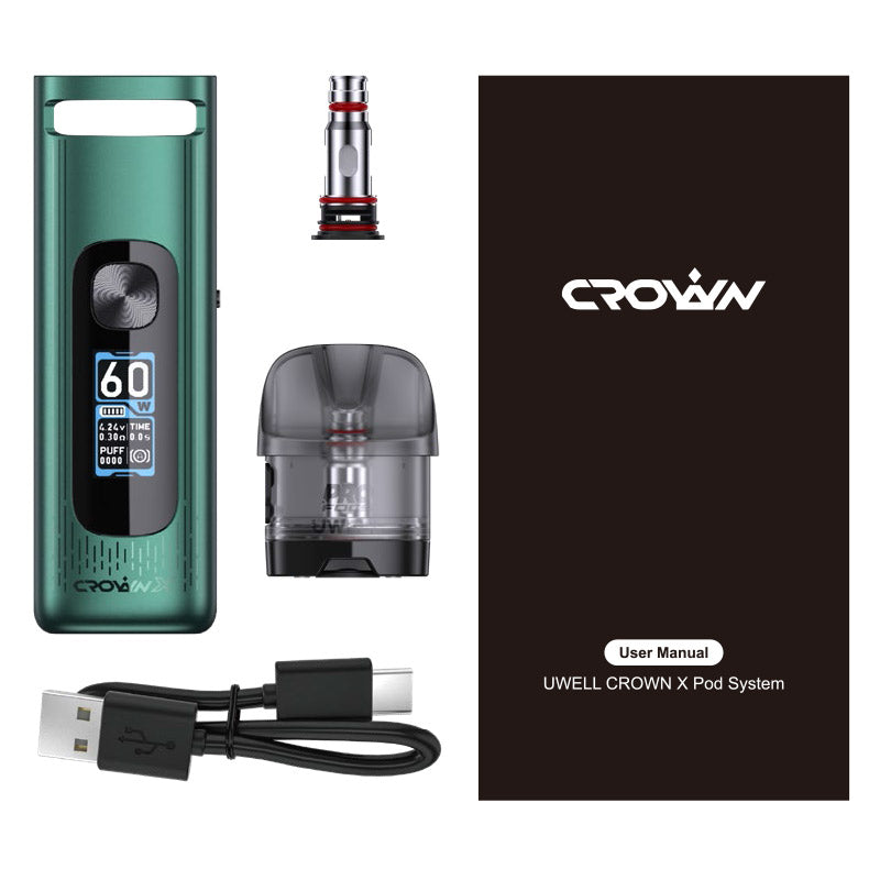 Uwell Crown X Pod System Kit 1500mAh 5.3ml new