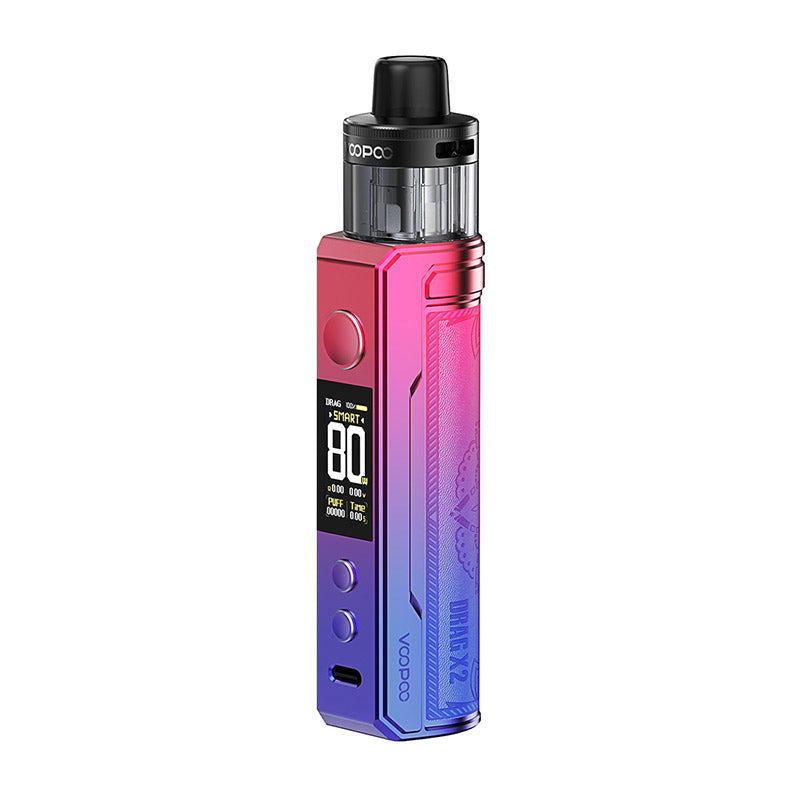 Voopoo Drag X2 80W Box Mod Kit with PnP X Cartridge DTL 5ml, Auto Power Off if no Operation for 10 Minutes