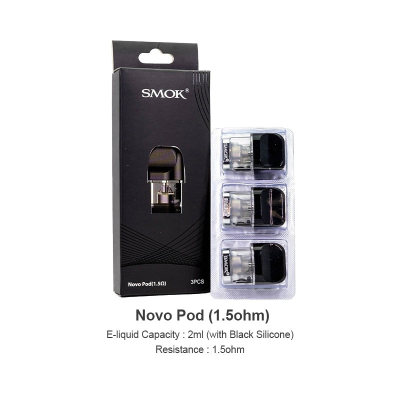 SMOK Novo Pod Cartridge for SMOK Novo, Novo 2, Novo 2s, Novo 3 Kit, Novo 2X Kit, Propod GT Kit, Novo Master Kit, Novo Master Box Kit, NOVO Pro Kit 2ml (3pcspack)