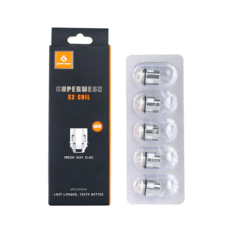 Geekvape Super Mesh Coils (0.2ohm & 0.4ohm) for Aero Mesh,Shield,Cerberus Tank Atomizer，Obelisk C Tank (5pcsPack)