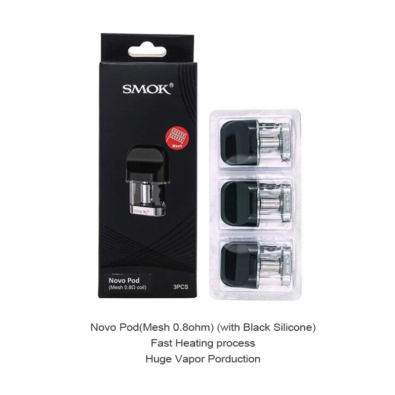 SMOK Novo Pod Cartridge for SMOK Novo, Novo 2, Novo 2s, Novo 3 Kit, Novo 2X Kit, Propod GT Kit, Novo Master Kit, Novo Master Box Kit, NOVO Pro Kit 2ml (3pcspack)