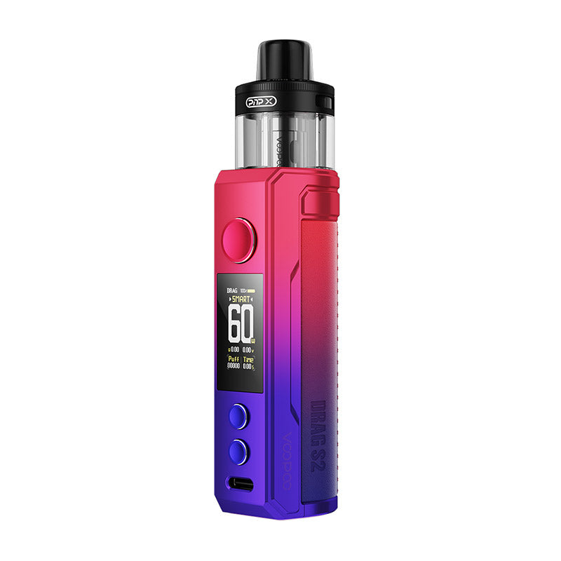 Voopoo Drag S2 60W Box Mod Kit with PnP X Cartridge DTL 2500mAh 5ml, Auto Power Off if no Operation for 10 Minutes