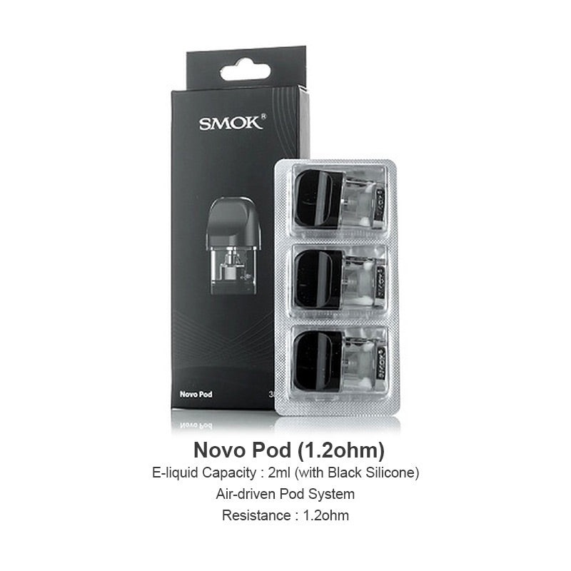 SMOK Novo Pod Cartridge for SMOK Novo, Novo 2, Novo 2s, Novo 3 Kit, Novo 2X Kit, Propod GT Kit, Novo Master Kit, Novo Master Box Kit, NOVO Pro Kit 2ml (3pcspack)