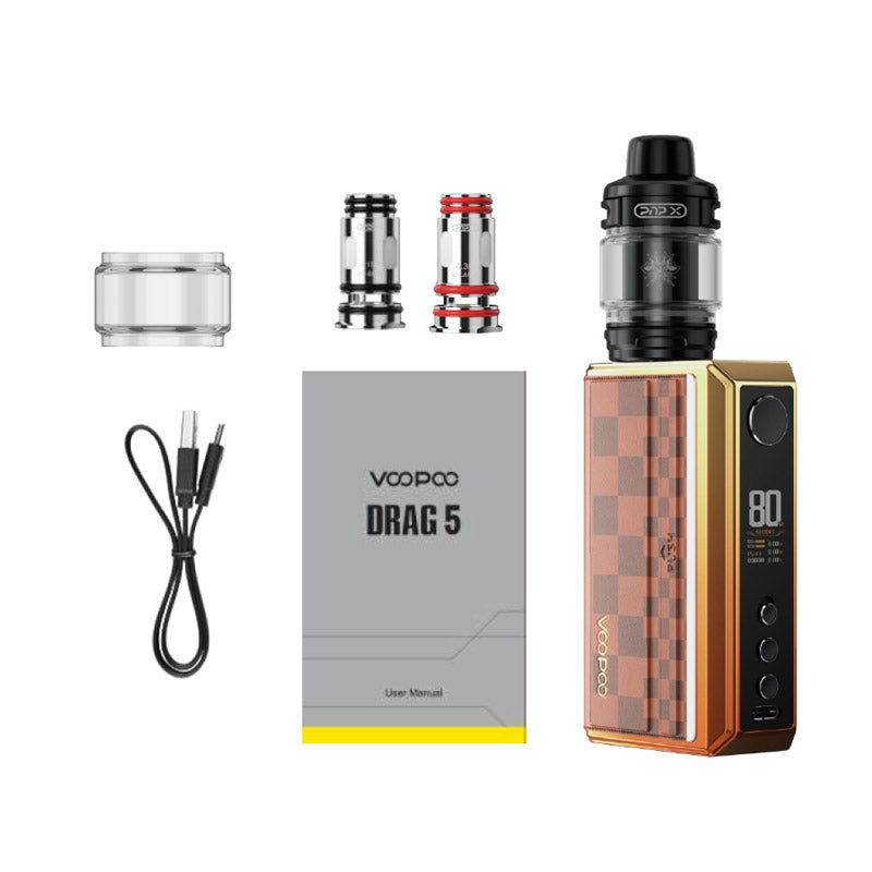 Voopoo Drag 5 177W Box Mod Kit with Uforce-X Tank Atomizer 5.5ml New